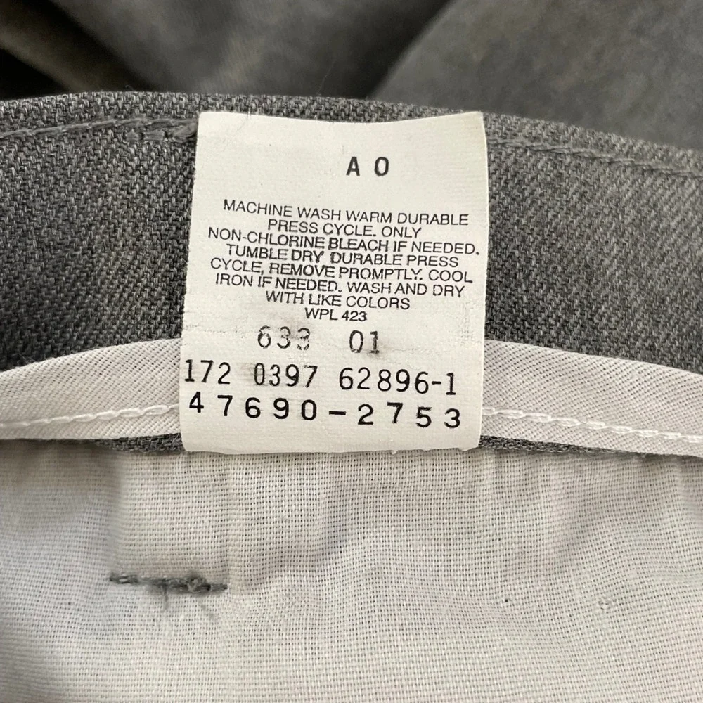 Vintage Levi's‎ Action Slacks Gray Dacron Polyester Dress Pants W38 L29